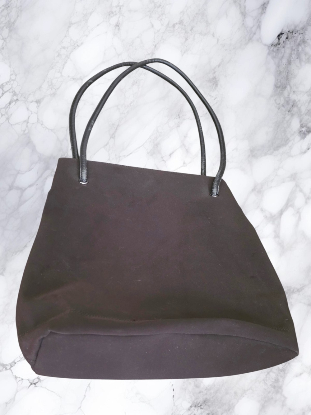 Nine West Chocolate Brown Microfiber Shoulder Bag Purse Work Everyday Carryall - Picture 9 of 11